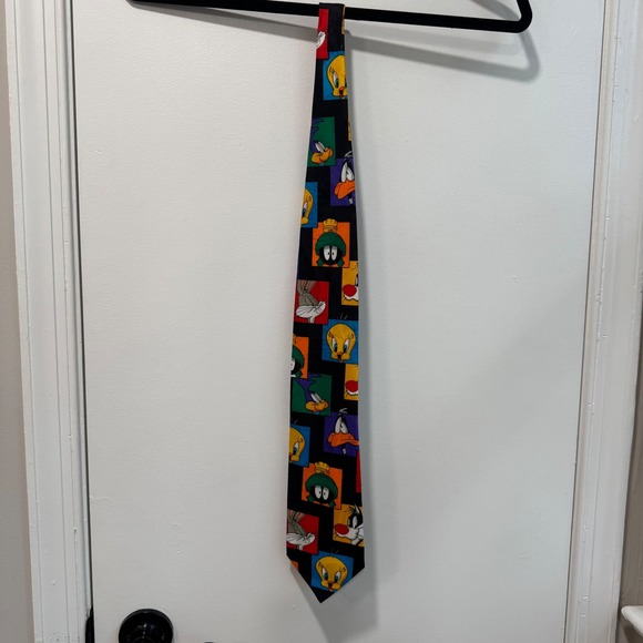 Looney Tunes Neck Tie Bugs Bunny Daffy Duck‎ Sylvester Tweety Bird 1993 - Picture 2 of 7